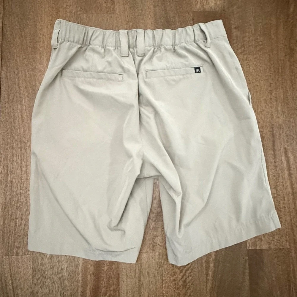 Banana Republic Performance Shorts Mens 30 Beige Elastic Waist Golf 9